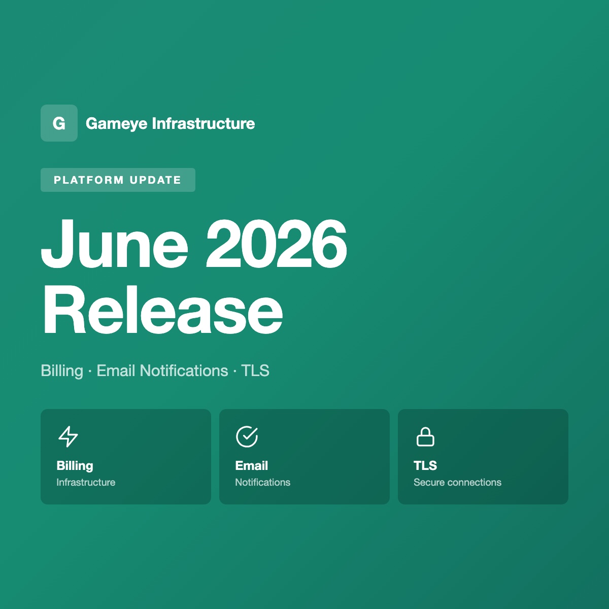 Gameye Platform Update — June 2026