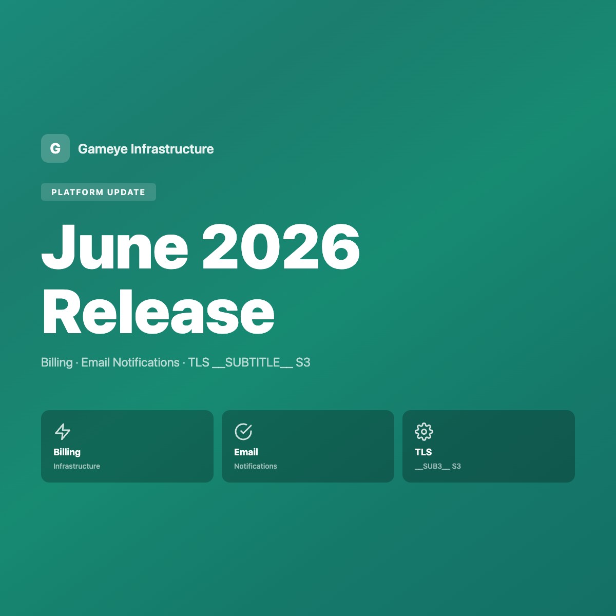 Gameye Platform Update — June 2026
